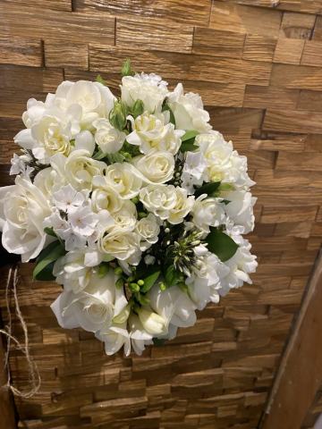 scented white bridal bouquet