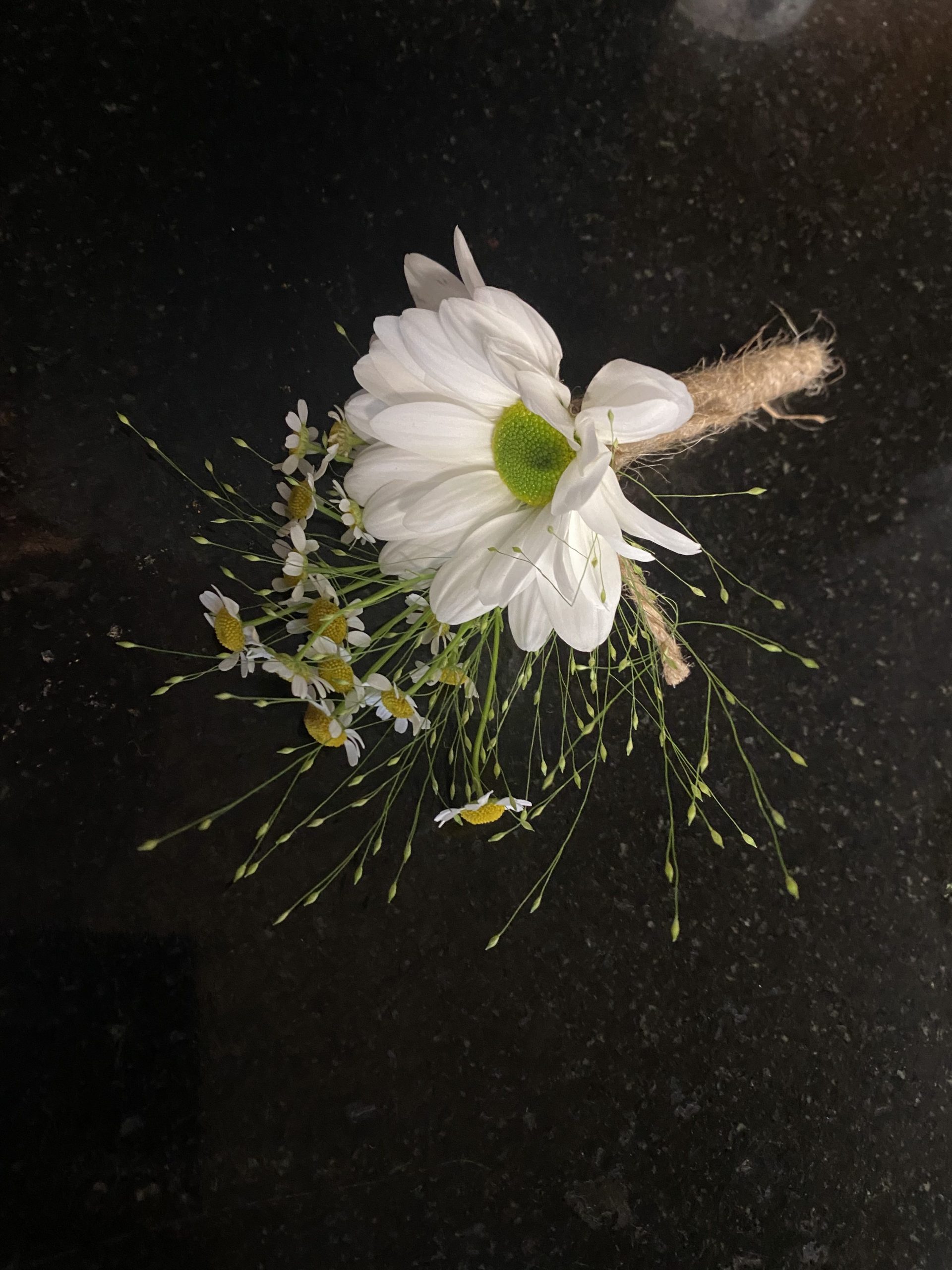chrysanthemum & daisy buttonhole