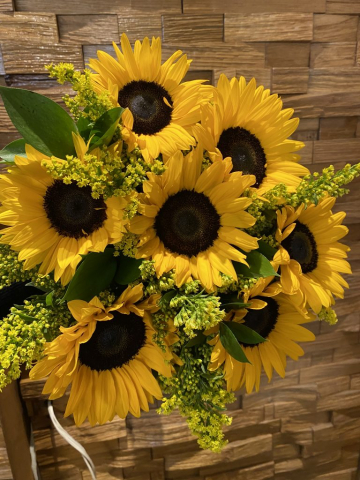 Sunflowers & solidaster bouquet