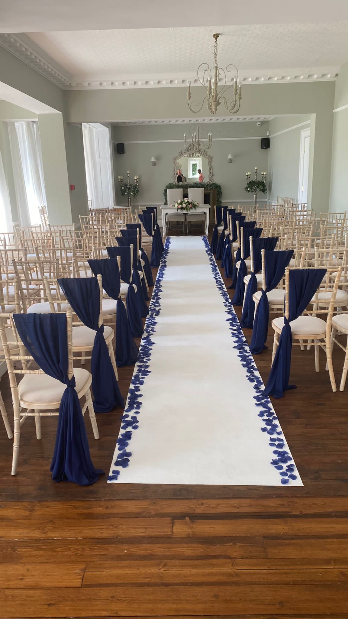 Civil ceremony In blue