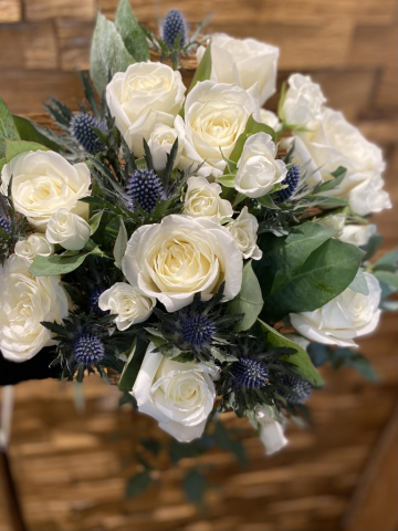 Thistle & rose bridal bouquet