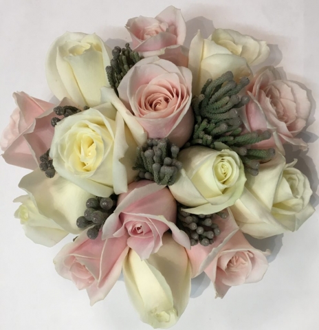 Blush pink  ivory wedding bouquet wedding consultant in redditch