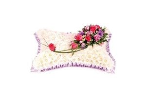pillow of funeral flowers
