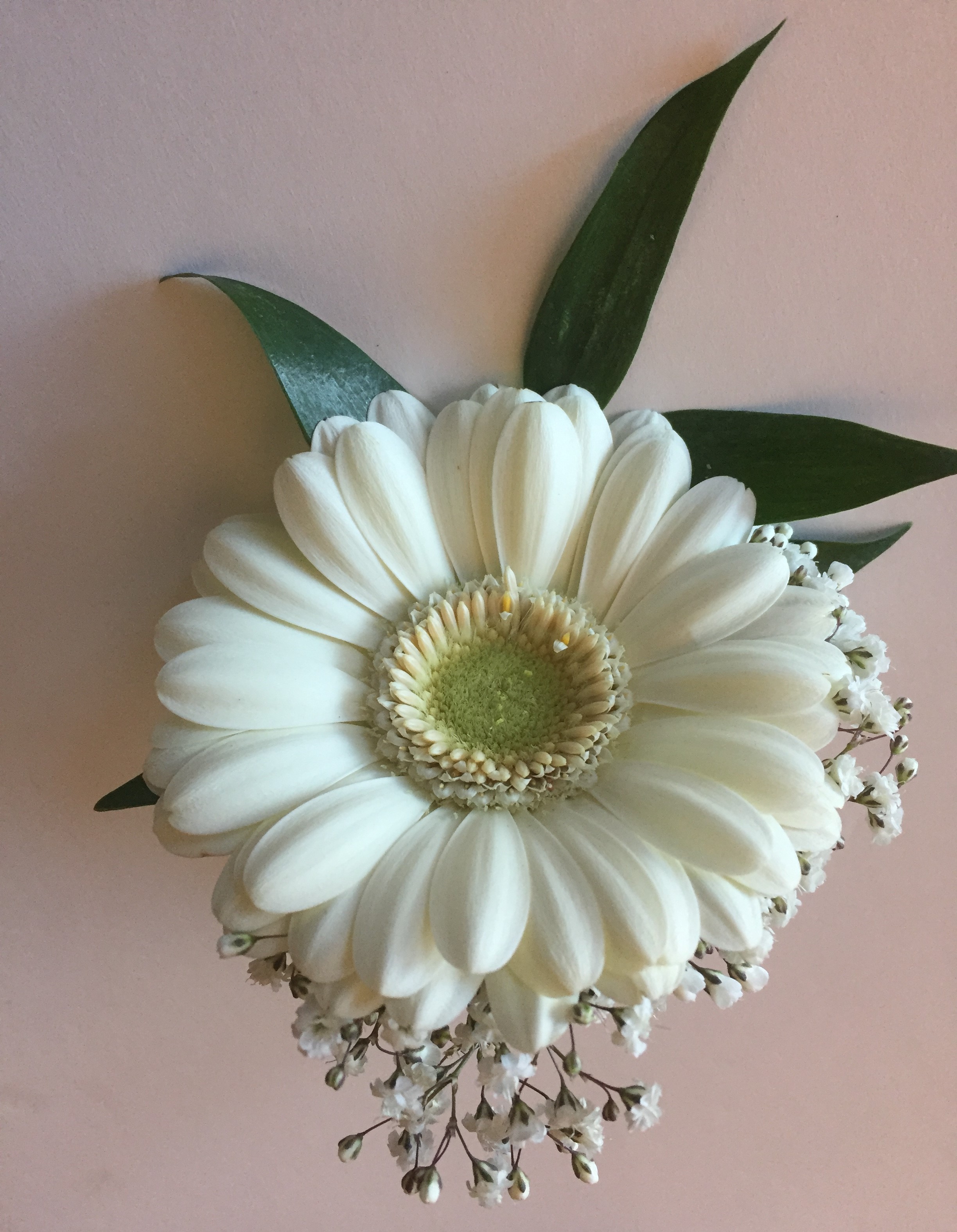 mens or ladies buttonhole white flowers