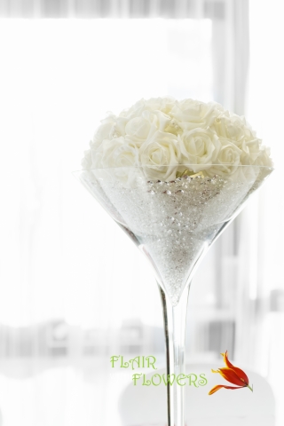 martini vase abbey hotel redditch just white flowers