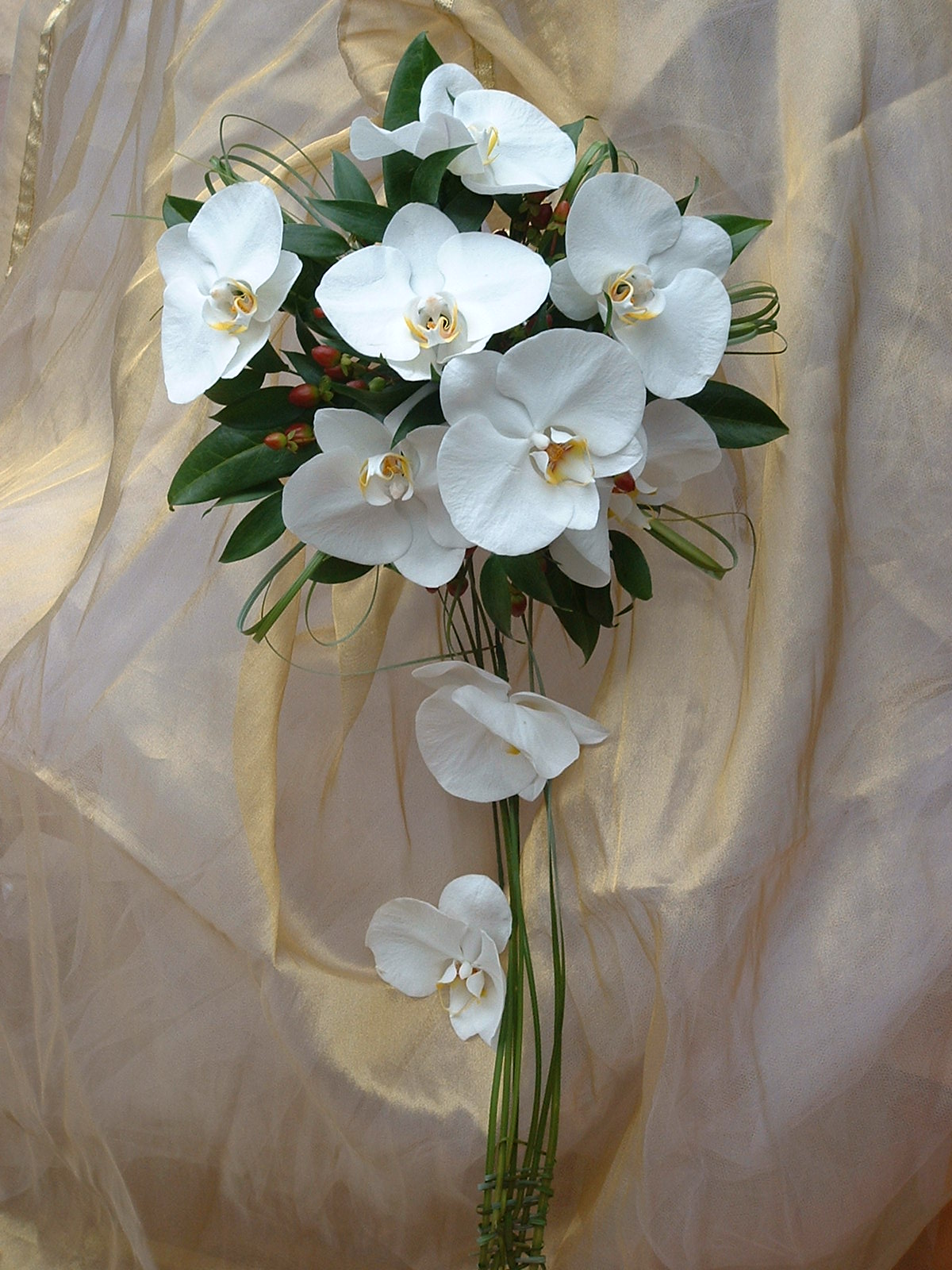 white orchid shower bouquet wootton park