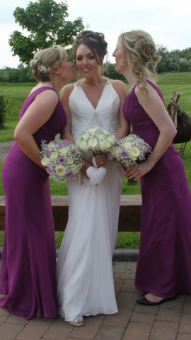 Lilac & cream Bridal party flowers Wooten Park