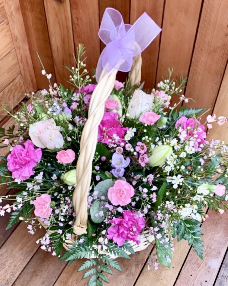 Bright and Cheerful Basket Arrangement