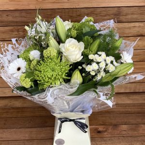 A luxurious bouquet in Whites & greens