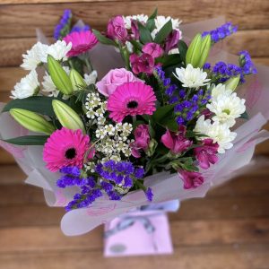 hand tied bright and beautiful colours arrives in water same day delivery